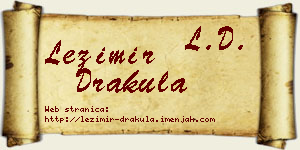 Ležimir Drakula vizit kartica